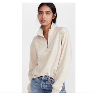 Z Supply Cream Quarter-Zip Pullover